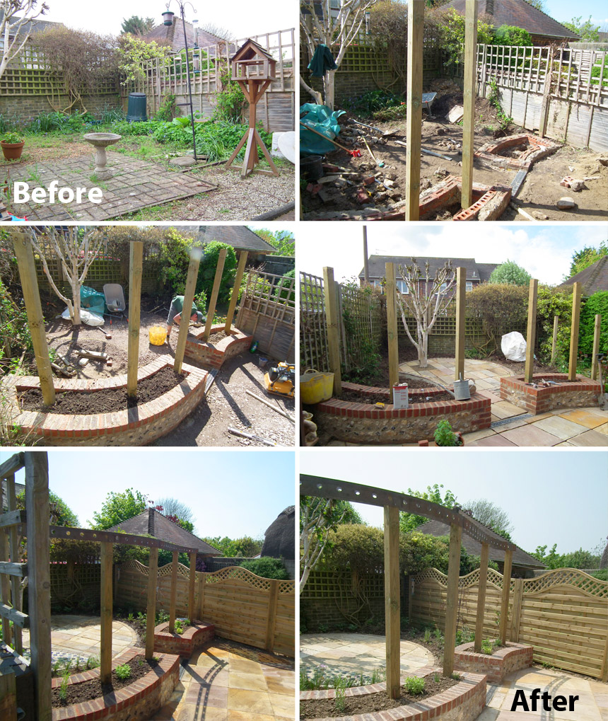 A before and after garden transformation